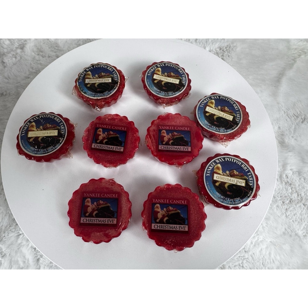 Lot Of 9 Yankee Candle Wax Potpourri Tarts CHRISTMAS EVE - Retired - NEW